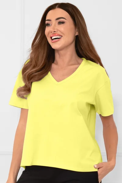 Dámské tričko Klara - bavlna - Žlutá