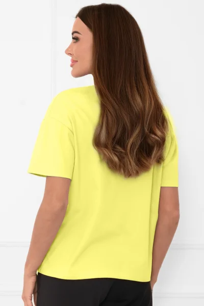 Dámské tričko Klara - bavlna - Žlutá