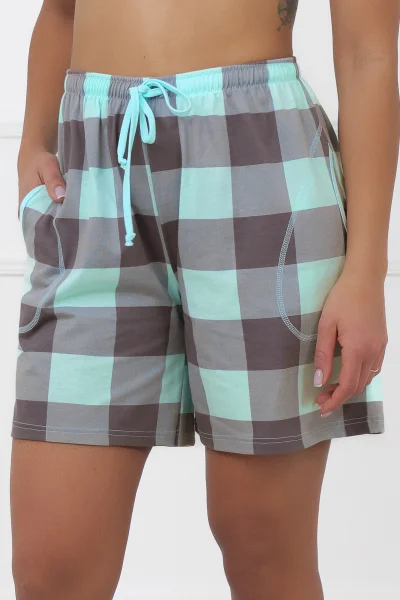 Dámské pyžamové šortky Sandra - Tyrkysová