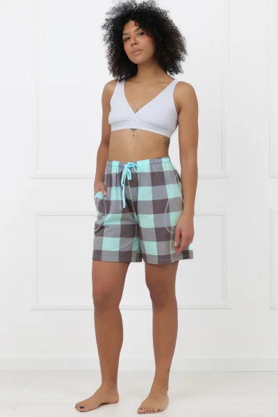 Dámské pyžamové šortky Sandra - Tyrkysová