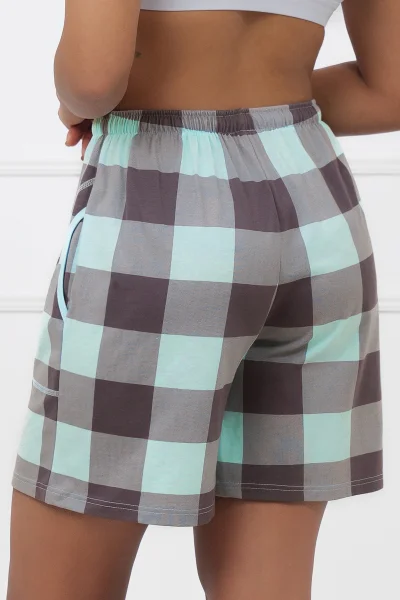 Dámské pyžamové šortky Sandra - Tyrkysová