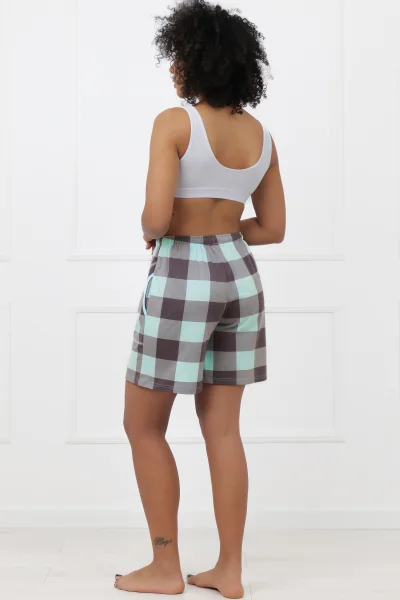 Dámské pyžamové šortky Sandra - Tyrkysová