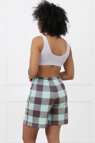 Dámské pyžamové šortky Sandra - Tyrkysová