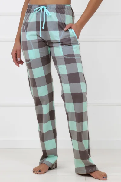 Pyžamové kalhoty Sandra - Tyrkysová