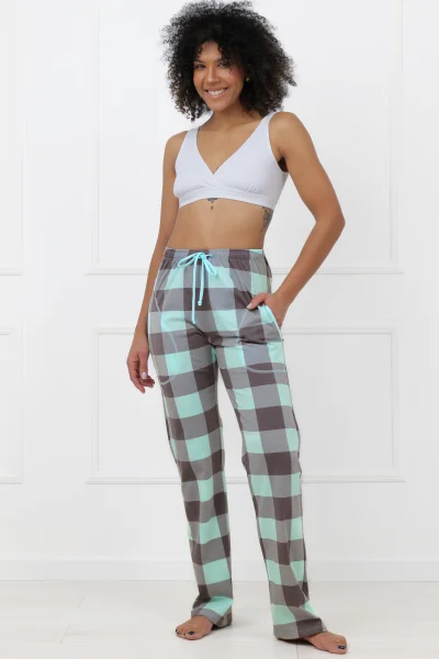 Pyžamové kalhoty Sandra - Tyrkysová