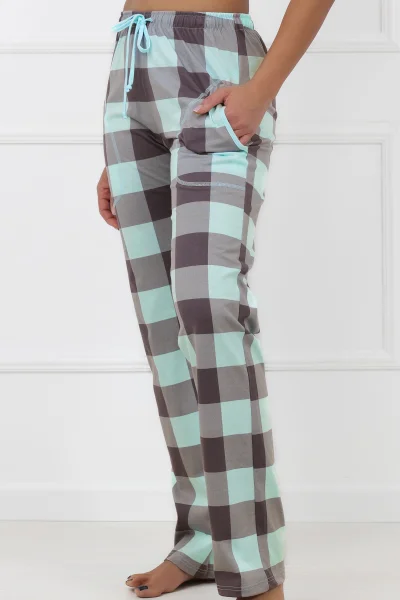 Pyžamové kalhoty Sandra - Tyrkysová