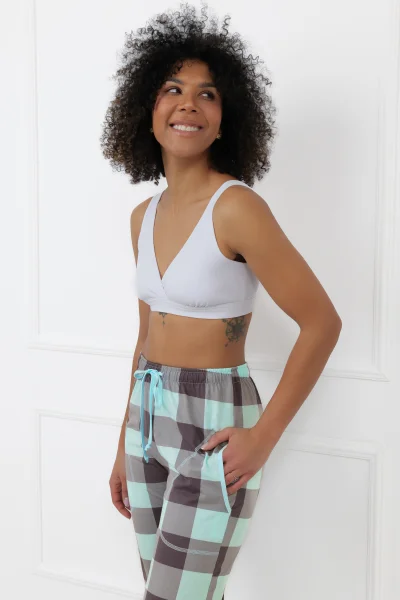 Pyžamové kalhoty Sandra - Tyrkysová