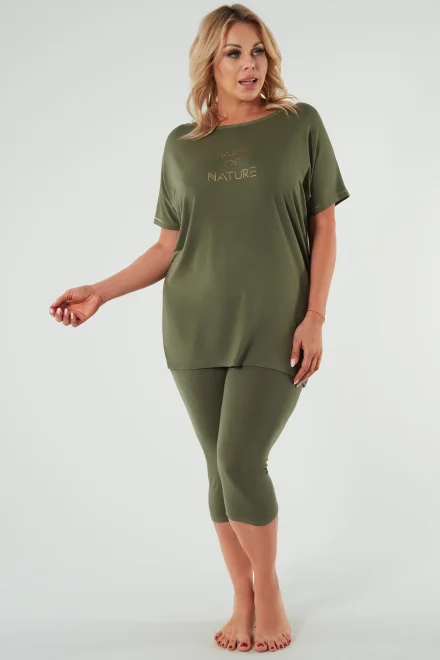 Dámské pyžamo Natura - viskóza - Khaki