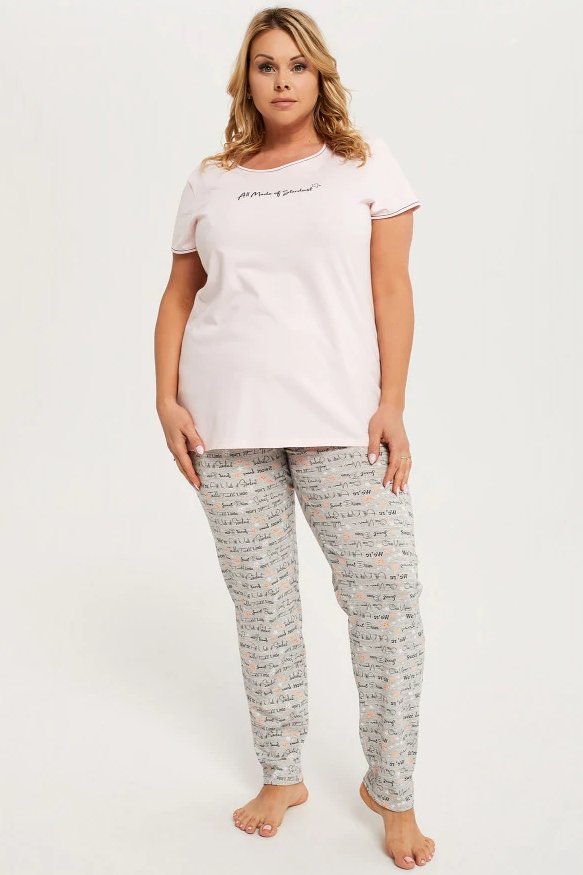 Dámské pyžamo Italian Fashion Karla Bis - bavlna Světle růžová XL