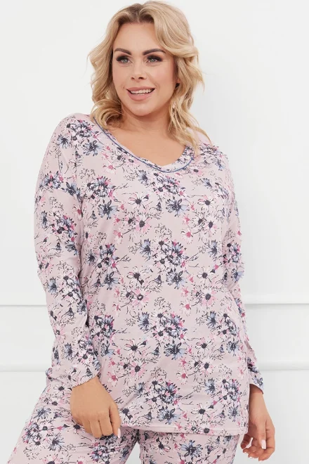 Dámské pyžamo Toliana - bavlněné - Světle růžová