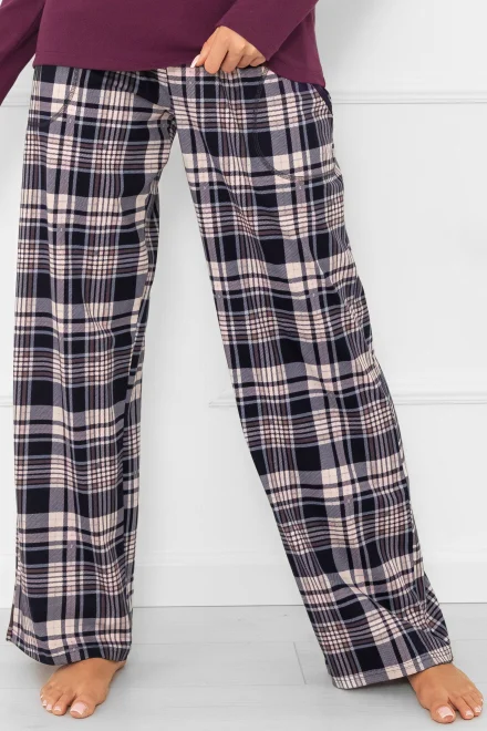 Dámské pyžamo Donatella - bavlna - Fialová