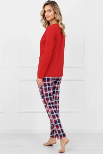 Dámské pyžamo Rugia - bavlna - Červená