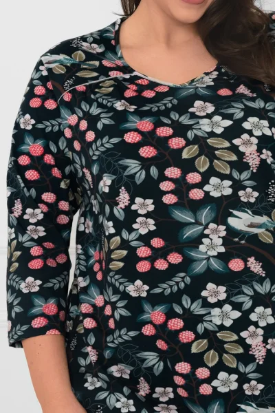 Dámské pyžamo Lucja - bavlna - Tmavě modrá