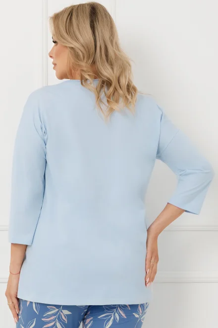 Dámské pyžamo Erula - bavlna - Světlemodrá-tmavěmodrá