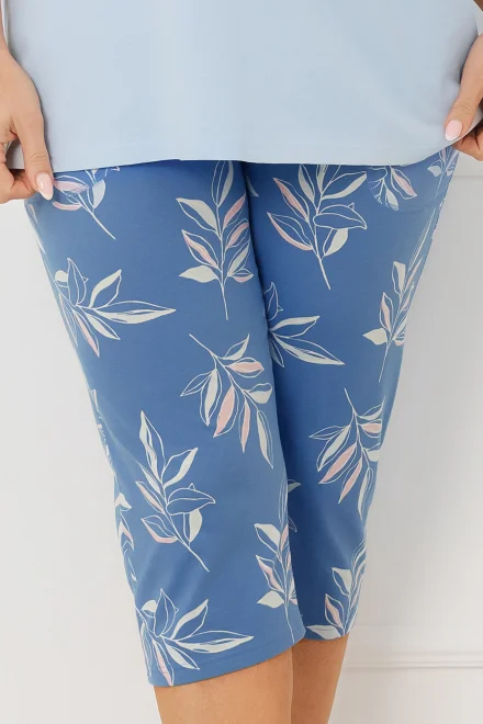 Dámské pyžamo Erula - bavlna - Světlemodrá-tmavěmodrá