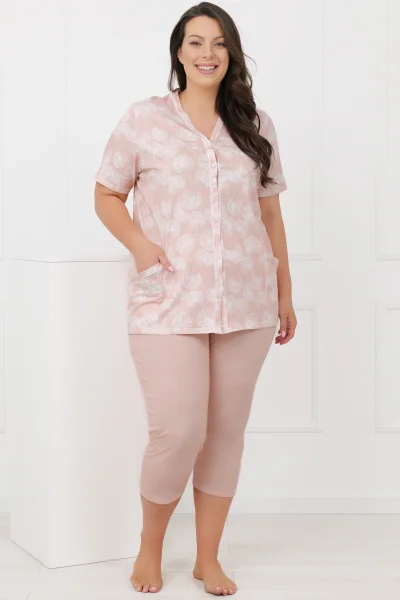 Dámské pyžamo Perla - bavlna - Lososová