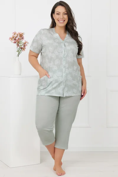 Dámské pyžamo Perla - bavlna - Mátová