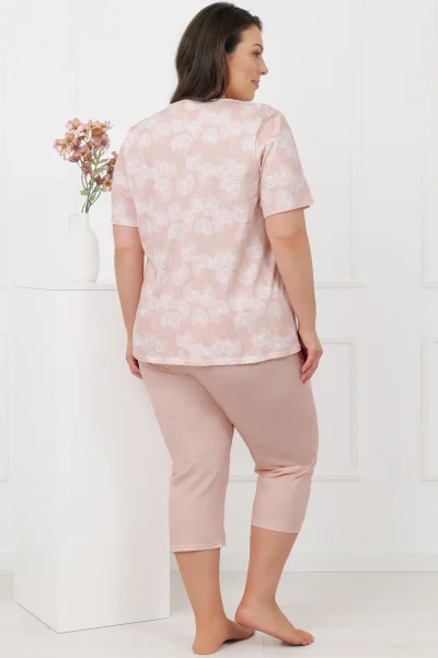 Dámské pyžamo Eleni - bavlna - Lososová