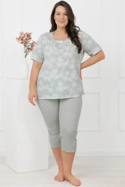 Dámské pyžamo Eleni - bavlna - Mátová