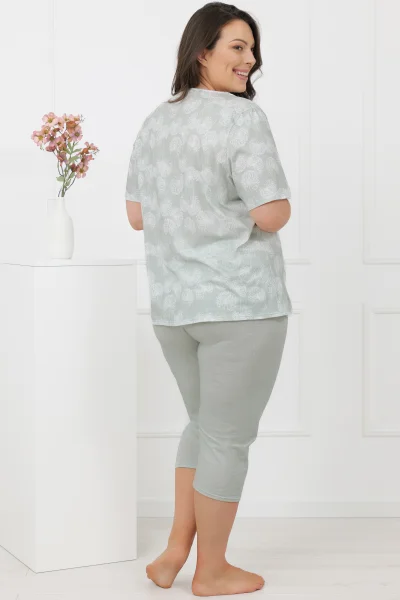 Dámské pyžamo Eleni - bavlna - Mátová