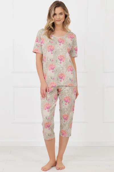 Dámské 3/4 pyžamo Harmonia - viskóza - Barevná