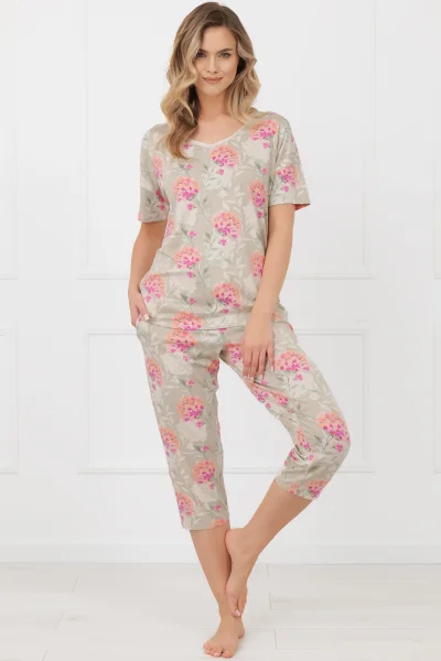 Dámské 3/4 pyžamo Harmonia - viskóza - Barevná