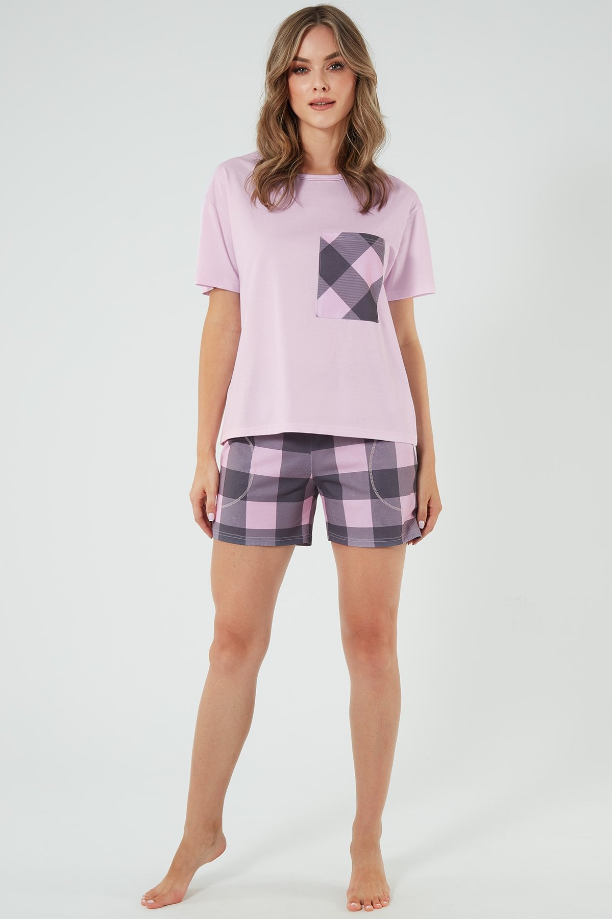 Dámské pyžamo Italian Fashion Kayo Světle růžová 2XL