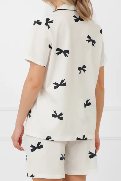 Dámské propínací pyžamo Fiocca - bavlna - Krémová