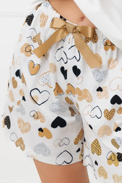 Dámské pyžamo Ariela - bavlna - Ecru