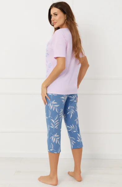 Dámské pyžamo Erula - Růžovo-tmavěmodrá