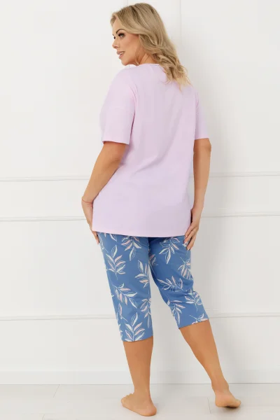 Dámské pyžamo Erula - Růžovo-tmavěmodrá