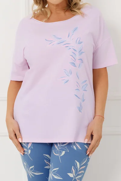 Dámské pyžamo Erula - Růžovo-tmavěmodrá