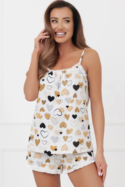 Dámské pyžamo Soraja - bavlna - Ecru