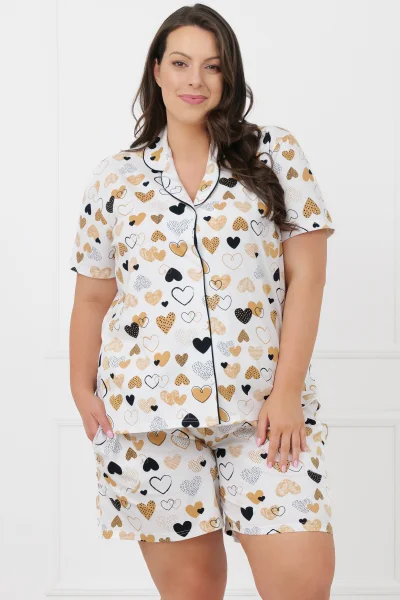 Dámské pyžamo Soreno - propínací - Ecru