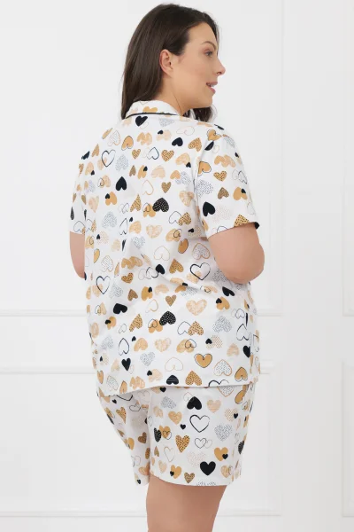 Dámské pyžamo Soreno - propínací - Ecru