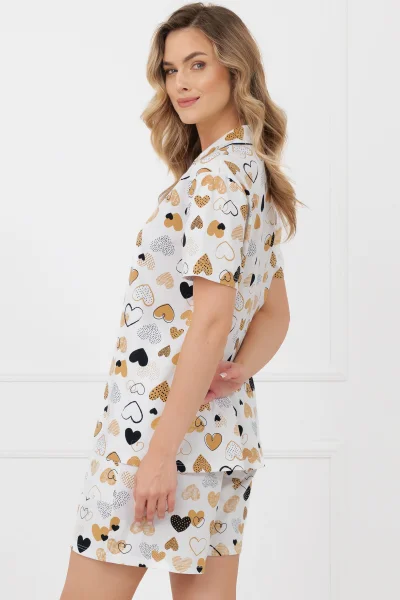 Dámské pyžamo Soreno - propínací - Ecru