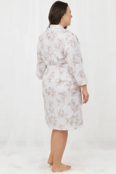 Dámský župan Arola - bavlna - Ecru