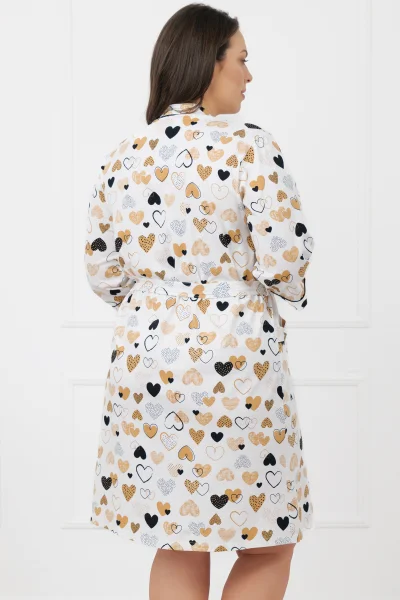 Dámský župan 3/4 Soreno - bavlna - Ecru