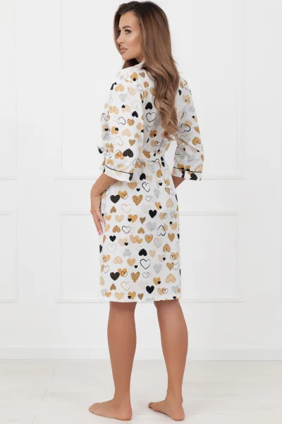 Dámský župan 3/4 Soreno - bavlna - Ecru