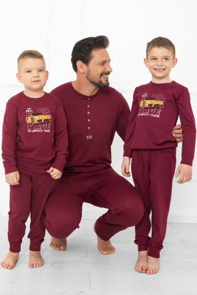 Chlapecké pyžamo Gordo - bavlna - Bordó