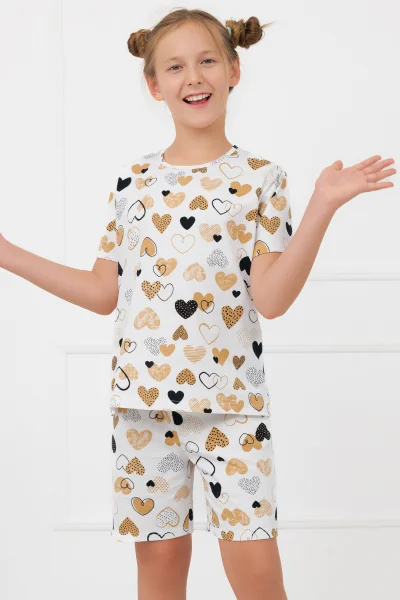 Dívčí pyžamo Ariela - Ecru