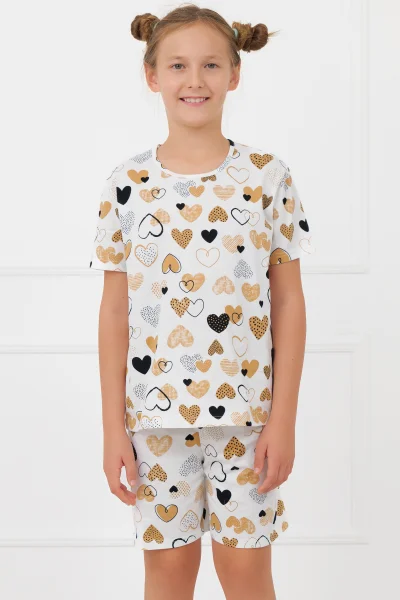 Dívčí pyžamo Ariela - Ecru