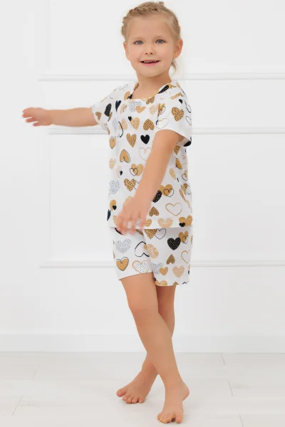 Dívčí pyžamo Ariela - Ecru