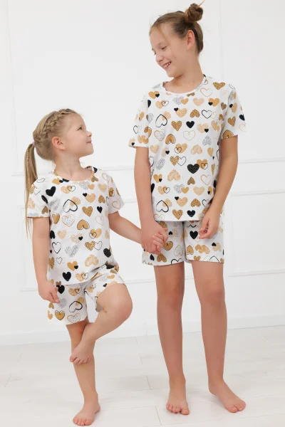 Dívčí pyžamo Ariela - Ecru