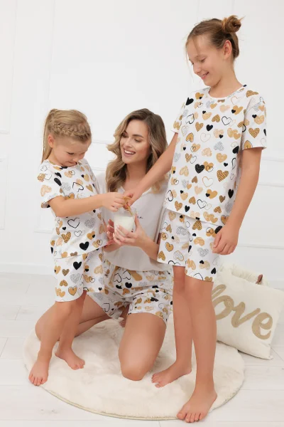 Dívčí pyžamo Ariela - Ecru