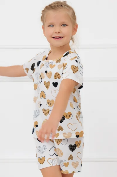 Dívčí pyžamo Ariela - Ecru