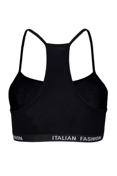 Dívčí podprsenkový top Nikola - tenká ramínka - Černá