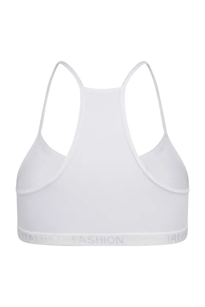 Dívčí podprsenkový top Nikola - tenká ramínka - Bílá