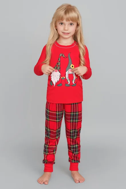 Dívčí pyžamo Santa - Červená