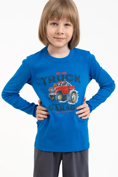 Chlapecké pyžamo Vojtěch - Truck - Modro-šedá